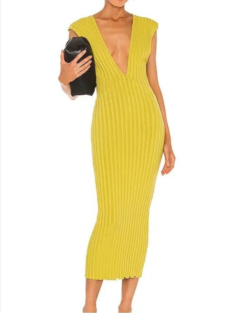 Simon Miller Jago rib-knit midi dress in kiwi green